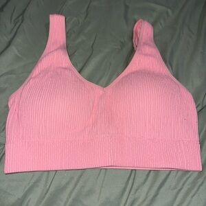 Aerie Pink Ribbed Bralette